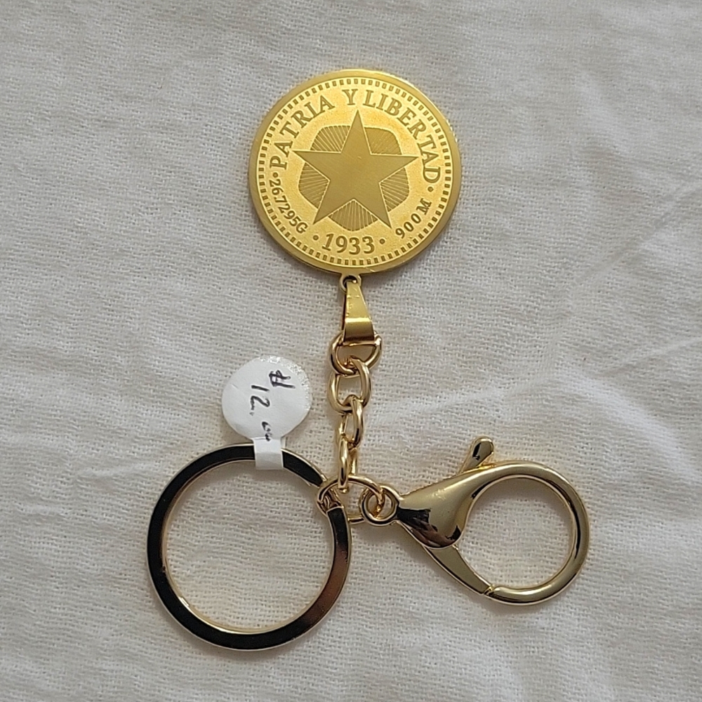 Cuban Coin Keychain